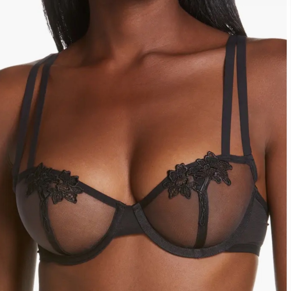 Love Vera Floral Motif Underwire Balconette Bra size 32B